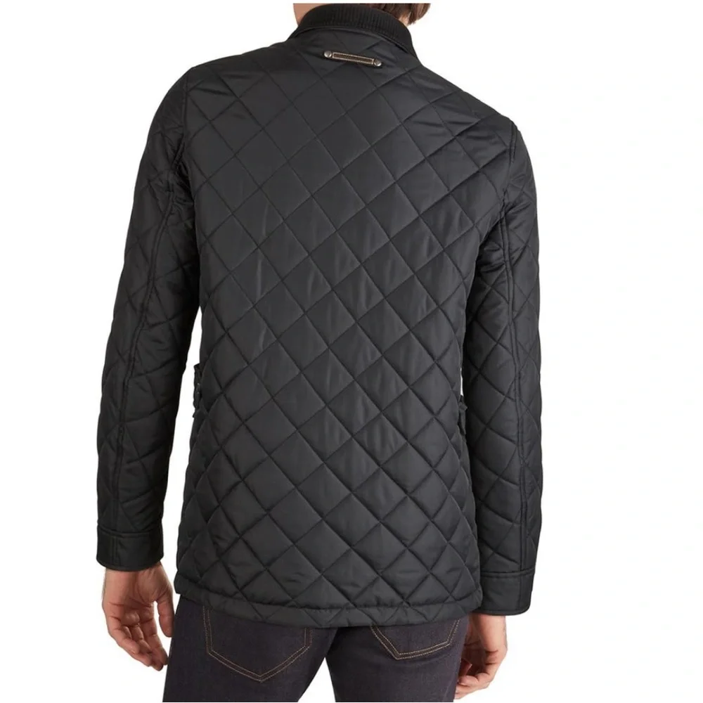 Cole Han Signature Mens Diamond Quilted Jacket- In Black Color- New Tag- Reemoly - Picture 2 of 15